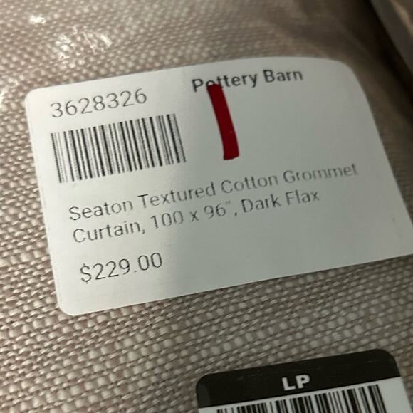 2 Seaton Textured Cotton Antique Bronze Grommet Curtains Panels 100" x 96"  NEW - Picture 3 of 6